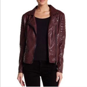 BLANK NYC Frankenstorm Oxblood Moto Jacket